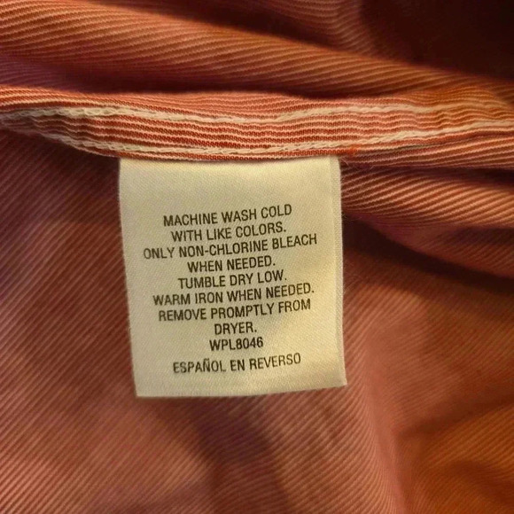 Club Room Mens Cotton Striped Long Sleeve Button Down Red Size 16.5 - Picture 9 of 9